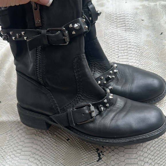Sam Edelman Adele leather spikes combat boot 4 FOR 100 - Picture 5 of 6